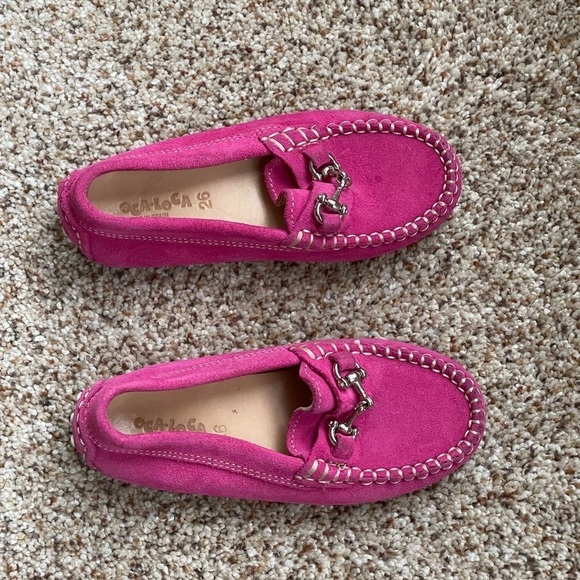 Oca Loca Pink Suede Girls Shoes Size 26 - Picture 3 of 7